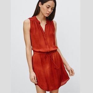 aritzia babaton bennett silk sleeveless dress Sz S
